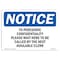 Signmission OSHA Notice, 5" Height, To Preserve Confidentiality Please Wait Sign, 7" X 5", Landscape OS-NS-D-57-L-18685 - alternate 1